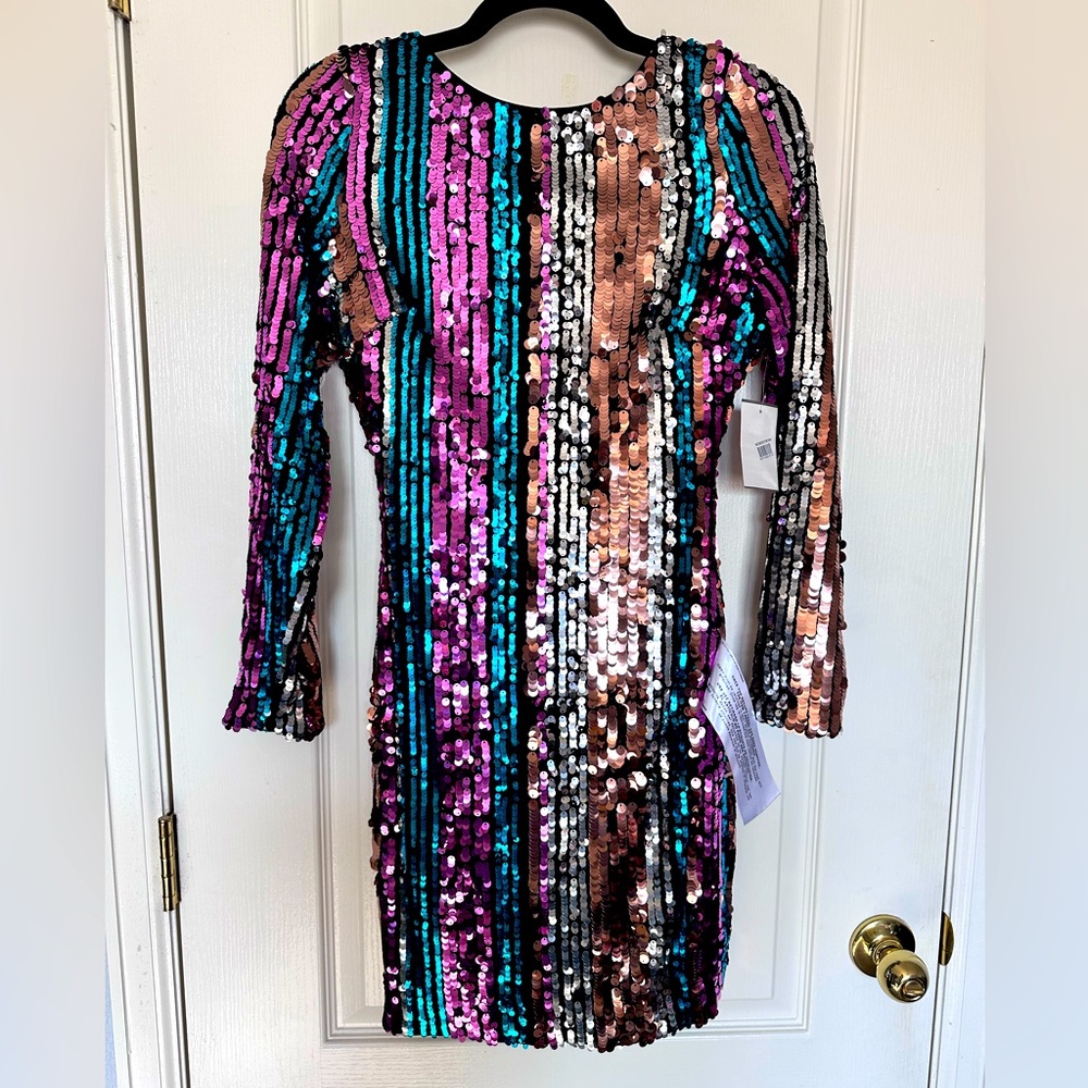 Multicolored sequin party dress!